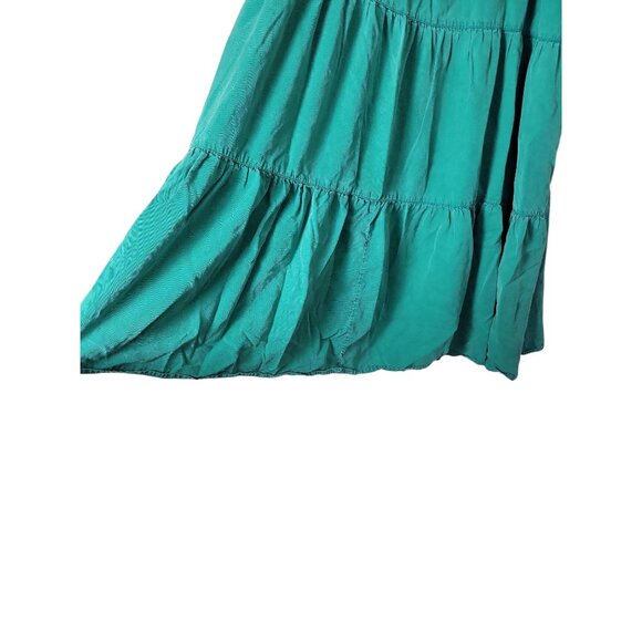 The Drop Womens Green Maxi Dress XL Tencel Adjustable Strap Tiered Flowy Summer - Picture 3 of 11